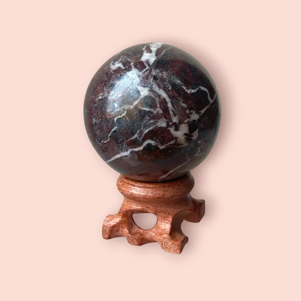 Červený Onyx koule 5 cm
