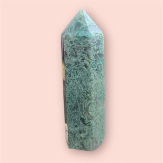 Mechový achát obelisk 7,5 cm
