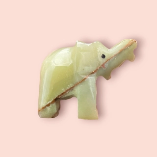Zelený Onyx Slon 5 cm